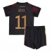 Billige Tyskland Mario Gotze #11 Børnetøj Udebanetrøje til baby VM 2022 Kortærmet (+ korte bukser)